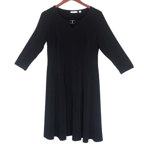 Susan Graver Black A‎ Line Dress - Picture 1 of 7